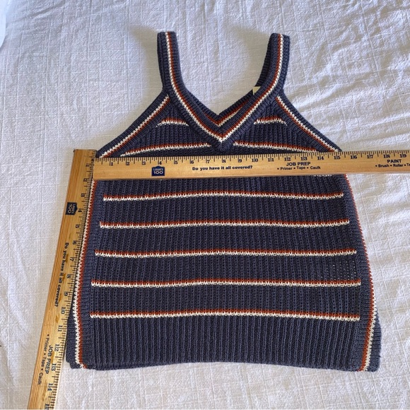 Madewell Stockton V Neck Stripe Knit Tank Top Size XS NWT - Picture 3 of 11